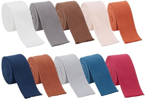 PH PandaHall 10 Couleurs 20m Ruban de Sangle en Coton 38mm Sangle en Coton Fait Main Poignées de Sangle Décoratives Sangle de Sac pour Couture Bricolage Artisanat Ceinture Sacs Fourre Tout