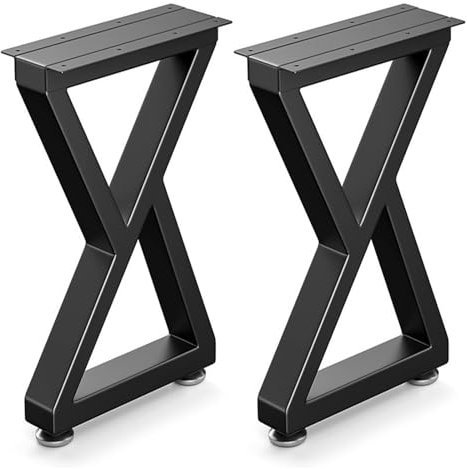 Z-Typ Metall-Tischbeine, Robuste DIY-Möbelbeine, Couchtischbein, Bankbeine, Esstischbeine, Schwarz, 2er-Set