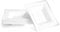 MATANA 40 Premium White Square Plastic Bowls with Silver Rim, 350ml - Sturdy & Reusable - Soup, Dessert Bowl for Weddings, Birthdays, Picnic, Buffet, Catering, Parties