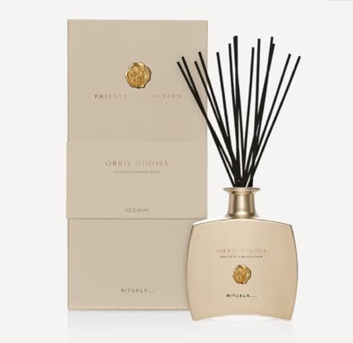 Rituals Private Collection Orris Mimosa Reed Diffuser, 450ml, luxurious Fragrance Sticks
