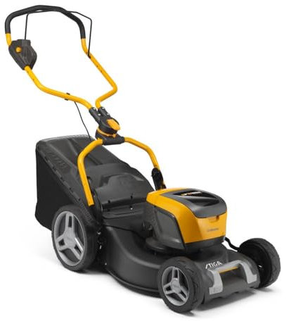 STIGA Collector 548e Kit - Tagliaerba a batteria, piatto in acciaio 48 cm, sacco 60 L, batteria 48V 4Ah