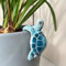 Sea Turtle Planter Hugger, Resin Hanging Turtle Statue Turtle Figure Plant Pot Hanger, Cute Animal Shaped Pots Plant Buddy Turtle Flower Pot Hugger for Indoor Outdoor Planter