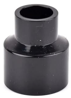 Conector Reductor Recto de PVC Negro de 20 a 50 mm for tubería de riego de jardín, Conector Directo for Acuario.(50x20mm)