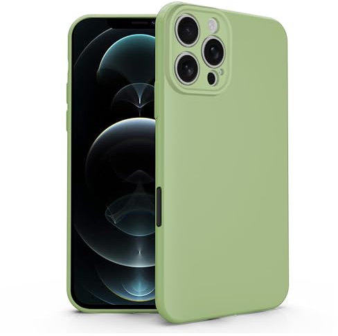 N NEWTOP Cover Compatibile per Apple iPhone 16 Pro Max, Custodia TPU SOFT Gel Silicone Ultra Sottile Flessibile Case Posteriore Protezione Fotocamera Anti Urto Guscio Scocca Colorato Fina (Verde)