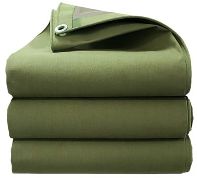 Lona impermeable resistente de 2 x 6 m de grosor con ojales reforzados, ideal para muebles de exterior, caravana, coche, camión, protección resistente al viento y a la lluvia