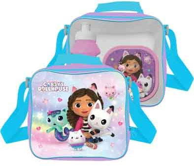 Kids Character 3-Piece Lunch Box Set – Insulated Bag, BPA-Free Water Bottle & Snack Box – Durable & Easy to Clean – Ideal for School, Travel & Daycare (Fun Themes for Boys & Girls) (G Doll)