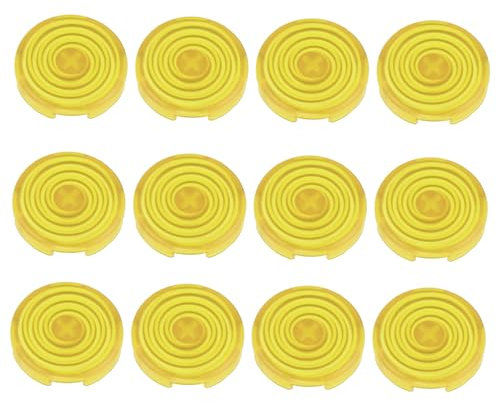 Keenso ABS Button Cover Set 12pcs Frosted Anti Slip Replacement for TTC Akko Glorious Switches, for Fighting Game Players (Yellow)