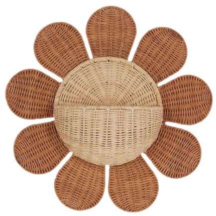 rockible Wandbehangkorb, Hängender Aufbewahrungskorb, Rattan-Imitation, für Schlafzimmer, Zuhause, Kinderzimmer, Bauernhaus, Badezimmer, Küche, Wandkörbe