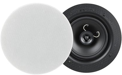 SLx 2 Way 100V 6.5 Ceiling Speaker, 50W Woofer with Mylar Dome Tweeter, 210mm Cut Out, Easy Installation Clear Audio for Offices, Retail & Hospitality