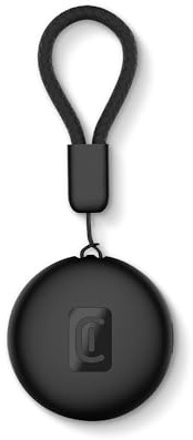 Cellularline Tracy Tag Schwarz für Android, Mini-Smart-Tracker mit Google-App Mein Gerät Finden, Kompatibel mit AirTag-Zubehör, Austauschbare Batterie