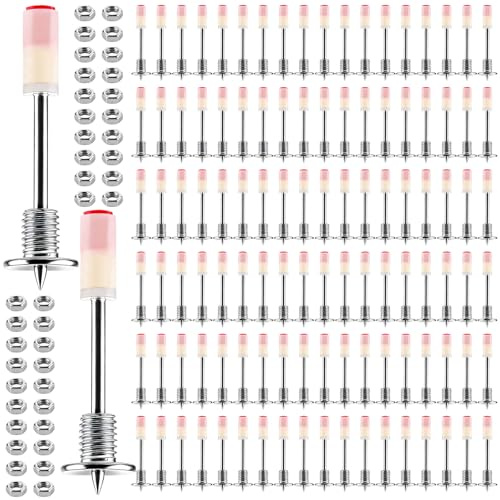 DAJAVE clous ronds pour pistolet à ongles, 7,3 mm, pour pistolet à ongles à air comprimé, assortiment de clous en acier trempé, clous en béton pénétrants, accessoires (400PCS)