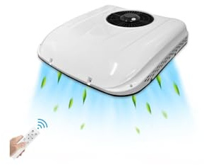 Aspligo Climatizzatore da tetto da 12 V, per camper, climatizzatore da 12 V, 8000 BTU, funzionamento silenzioso, adatto per camper, camper, camion, fuoristrada, SUV, autobus