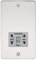 Knightsbridge Flat Plate FP8900 Shaver Socket, Polished Chrome