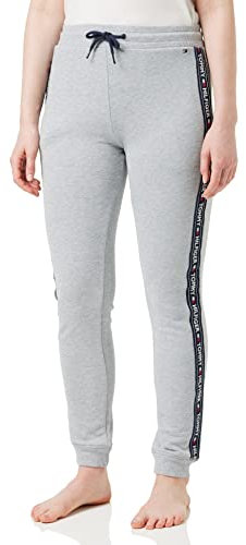 Tommy Hilfiger Damen Jogginghose Sweatpants Lang, Grau (Grey Heather), M