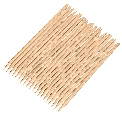 20Pcs Nail Art Orange Wood Sticks Cuticle Pusher Remover Pedicure Manicure Tool