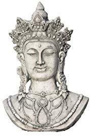 Büste, Buddha Kopf, Skulptur aus Steinguss, Figur