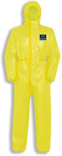 Uvex 3B Chem Classic Chemikalien-Schutzanzug - Gelber Einweg-Overall - Flüssigkeitsdicht XL