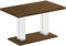 B.R.A.S.I.L.-Möbel Brasilmöbel Säulentisch Rio UNO 140x80 cm Nussbaum Weiß Tisch Esstisch Pinie Massivholz Esszimmertisch Holz Küchentisch Echtholz Größe und Farbe wählbar