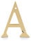 XFORT Polished Brass Front Door Letter A, House Number Suitable for All Door Types including Wooden, uPVC, and Composite.