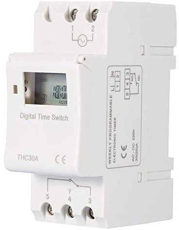 THC 30A Interruptor Temporizador Digital Interruptor de Control de Tiempo electrónico programable Relé de Tiempo LCD Digital(220V)