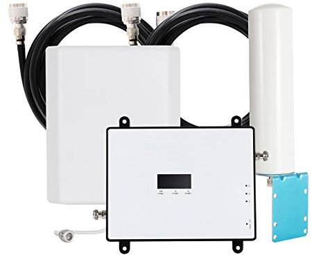 Amplificateur de Signal Portable 4G/3G/2G GSM LTE, EMEBAY Répéteur Booster de Signal Mobile Tri-Bande 900/2100/1800MHz pour Voiture Maison Bureau Bus Bateau