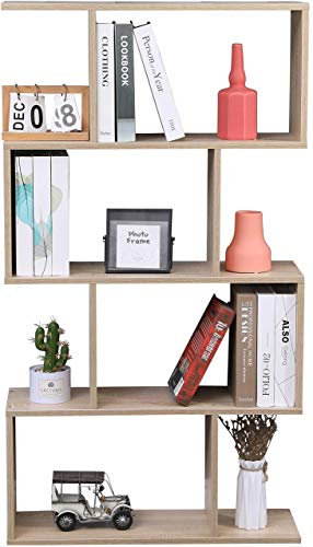 Etnicart - Bücherregal, Farbe Eiche, Büro, modern, doppelseitig, 70x23,5x127,5cm selbsttragend, Würfel, Design Eingang Wohnzimmer bücherregal kinder holz büro regal dvd schrank