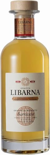 Grappa Libarna Barricata 70cl – Grappa da uve Moscato invecchiata 12 mesi. Dolce e aromatica. 41% vol.