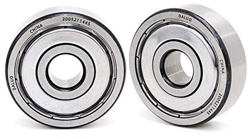DALUO Kugellager, 2 Stück, 6004–2Z, 20 x 42 x 12, P5, ABEC-5, Rillenkugellager, einreihig, beidseitig, Schirmung, Stahlkäfig, Standardabstand, 20 mm Bohrung, 42 mm Außendurchmesser, 12 mm Breite.