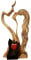 Liebe Ewige Holz Valentinstag Ornamente Kreative männliche und weibliche küssende Holzstatue, handgemachte Skulptur, Innendekoration