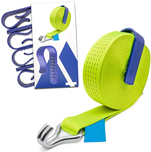 8 Stück Dynello Clip Spanngurt Klammer 35-50mm Gurt Aufbewahrung Spanngurte Zurrgurte Gurtband Blau