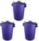 M1SS 50L Litre Heavy Duty Plastic Clip Lock Lid Bin Indoor or Outdoor Rubbish, Dustbin, Trash Can, Waste or Storage of Animal Feed. (3, Purple)