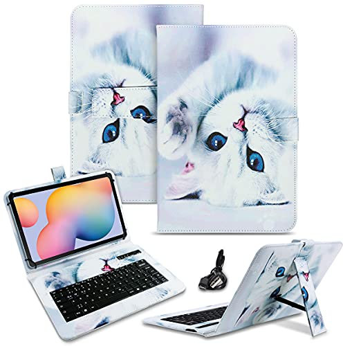 NAUC Tastatur Hülle kompatibel für Xiaomi Pad 5 Tasche QWERTZ Bluetooth Schutzhülle Keyboard kabellos deutsche Tastatur QWERTZ Layout Case 11' Cover, Farben:Motiv 3