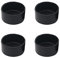 4 Pcs Rubber Furniture Castor Cups Floor Protector Coasters Round Frame Stoppers for Furniture Wheel Feet