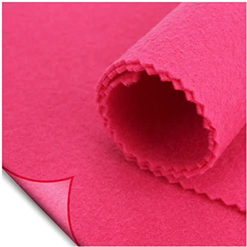 FIELTRO AUTOADHESIVO EN COLORES LISOS POR METROS ANCHO 90cm (FUCSIA, 1 METRO)