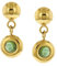 Boccia Damen Ohrstecker aus Titan in der Farbe Gold poliert mit Turmalin, antiallergen, 05051-04