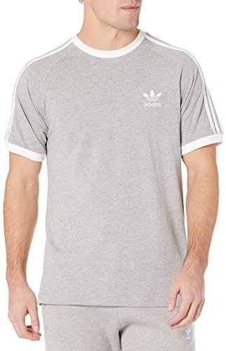 adidas Originals Men's Adicolor Classics 3-Stripes T-Shirt, Medium Grey Heather, S