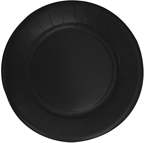 LE NAPPAGE ARTS DE LA TABLE 10 Untersetzer aus Karton, Durchmesser 27 cm, Schwarz