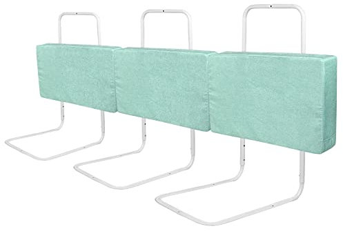UISEBRT 3 Stück Bettgitter 60cm Rausfallschutz Bett, Bettschutzgitter für Kinder 5-Loch Höhenverstellbar Kinderbettgitter Sicherheitsschutz für Kleinkinder, Babys und Kinder, 180cm, Grün