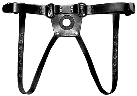 Prowler RED - Our Leather Dong Harness (Medium)
