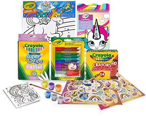 CRAYOLA - Einhorn-Mal- und Ausmal-Set mit Stickern, kreative Beschäftigung und Geschenk für Kinder, ab 6 Jahren, 7483