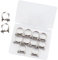 LEONTOOL 10pcs Stainless Steel Mini Fuel Line Pipe Hose Clamp Clip 15-17mm Fuel Injection Line Style Hose Clamp Adjustable Pipe Hose Clip Tube Clamps for Diesel Petrol Pipe (9/16 - 11/16 Dia)
