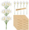 BETESSIN 144Pcs Künstliche Blumen Calla Lilien 2,3cm Kunstblumen Klein mit 90 Stickers Weiß Dekoblumen mit Metalldraht Gefälschte Blumen Party Hochzeit DIY Scrapbook Karten Dekoration