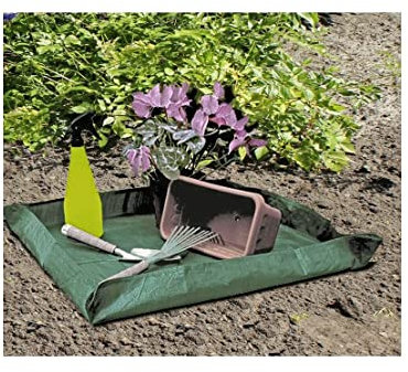 Benelando Pflanzmatte Pflanzunterlage Faltbare Seiten wasserfest Umtopffolie Gartenmatte