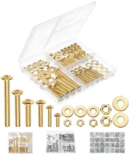 Mr. Pen 113 pc Gold Nuts, Bolts & Washers Assortment Kit, Home Repair, DIY & More
