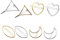 Mikinona 8st Silberner Kopfschmuck Silberne Haarspange Goldene Haarspangen Dreieckige Haarnadel Geometrische Haarnadel Runde Haarnadel Mond Haarnadel Seitenclip Europäisch Und Amerikanisch