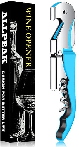 Allpeak Kellner Korkenzieher Wein Kellnermesser - 1PC Weinöffner Weinflaschenöffner Wein Öffner Flaschenöffner Wein Kellnermesser Profi Kellnerbesteck Bottle Opener - Blau
