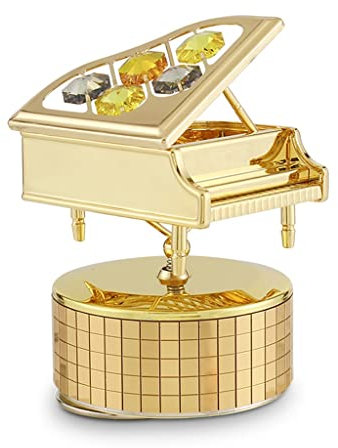 SOCUY Spieluhr Metall-Musical-Box, Wind-Up-Musikkasten mit kristallhinermaßen-Piano-dekorativen Tischplatte Showpiece-Geschenk for Geburtstagsurlaub Spieluhren