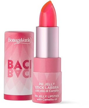 Bottega Verde - PH Jelly Stick Lippen, 3,5 g, mit Kamelienöl, feuchtigkeitsspendend und pflegend, natürlicher und transparenter Effekt, Behandlung weicher und geschützter Lippen