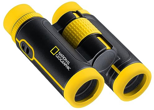 National Geographic Kinderfernglas 7x30, Robustes Fernglas für Naturbeobachtung, mit Trageriemen, Tasche und 7-facher Vergrößerung, ideal für Camping und Feldbeobachtungen