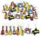 JZK 30x Musikinstrument Schlüsselanhänger für musikalische Gastgeschenke Souvenirs Partydekorationen zum Thema Musik Werbegeschenke, Ukulele E-Gitarre Violine Klavier Saxophon Schlagzeug